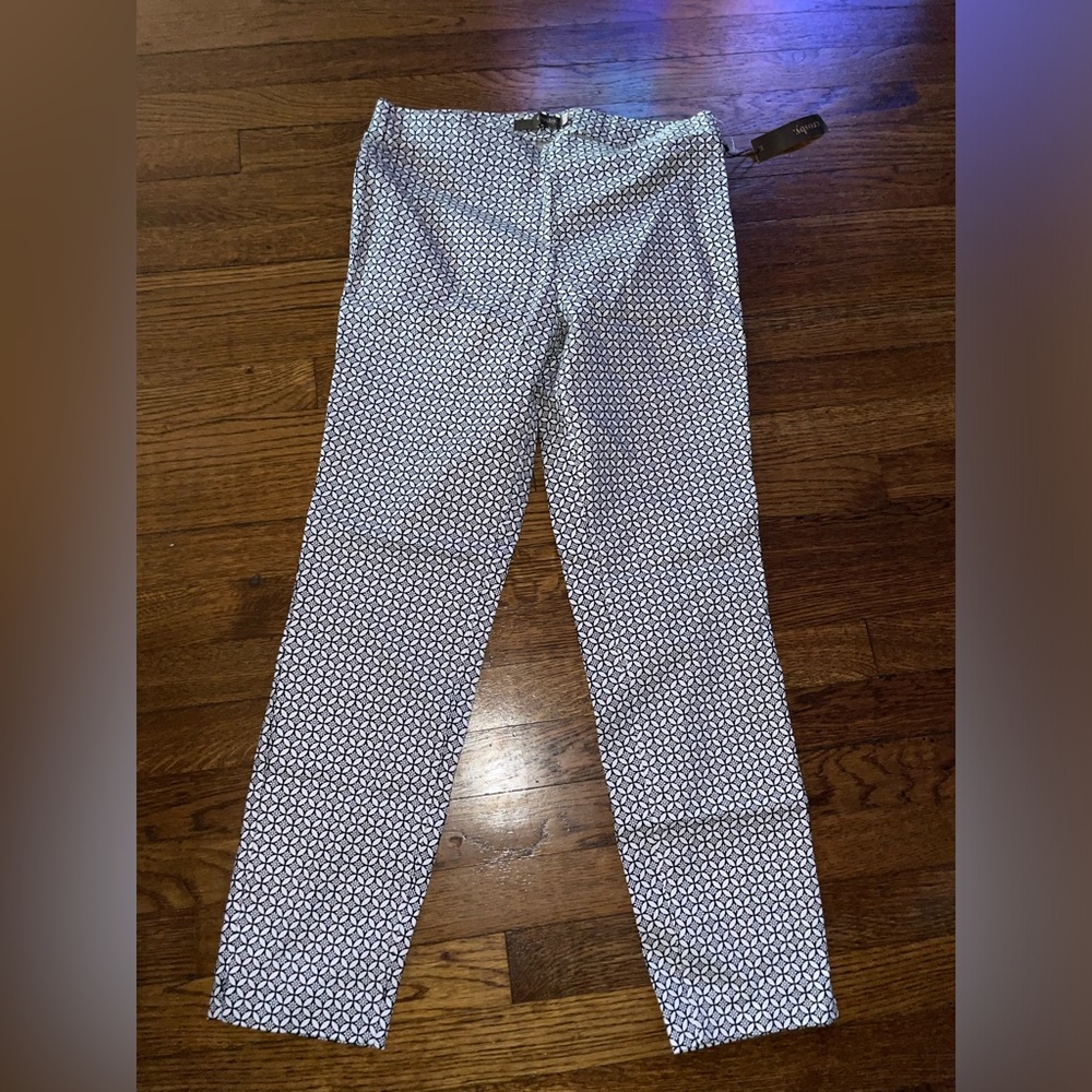 CROSBY Navy Dotted Diamond Geo Pants